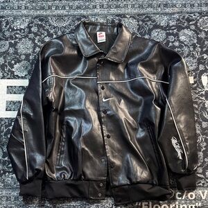Nike x Supreme Black Varsity Jacket